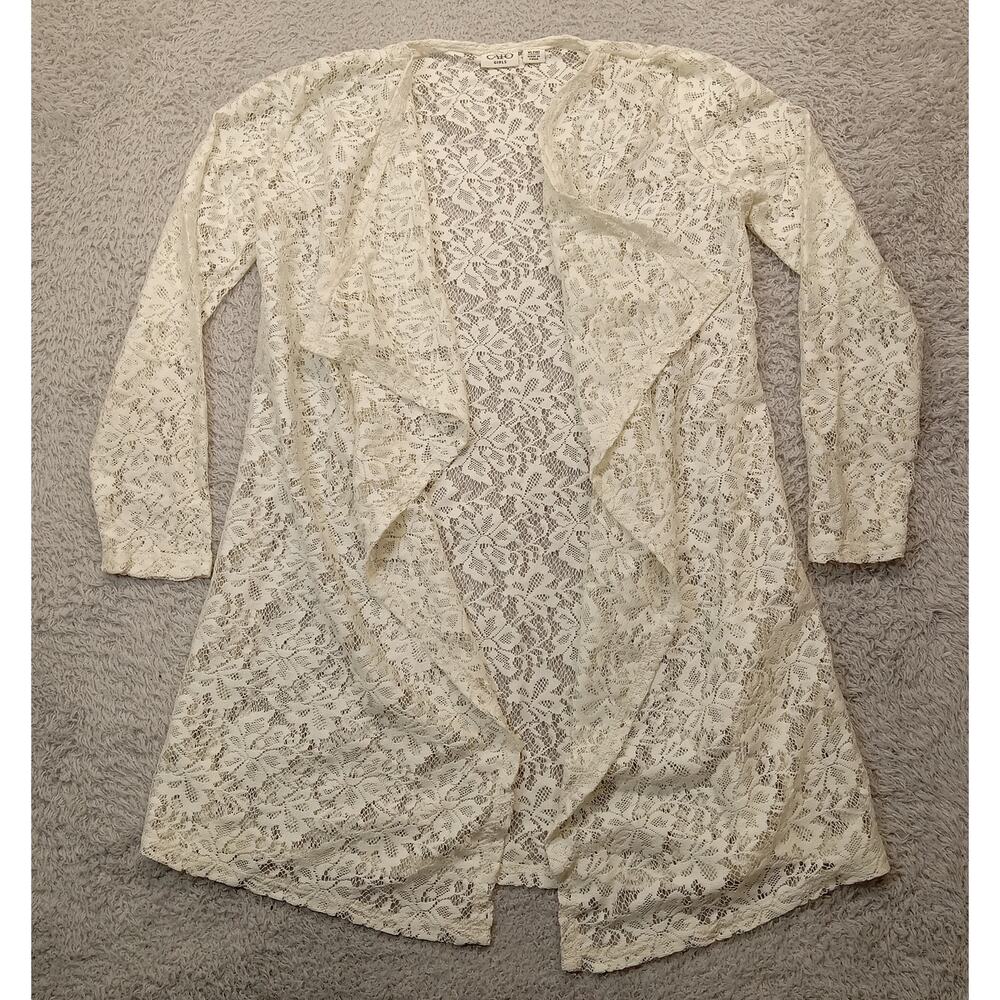 Cato Girls Lace Shrug Frock XL Long Sleeve Open Front